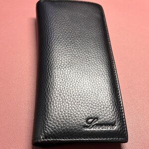 Black Leather Key & Card Holder